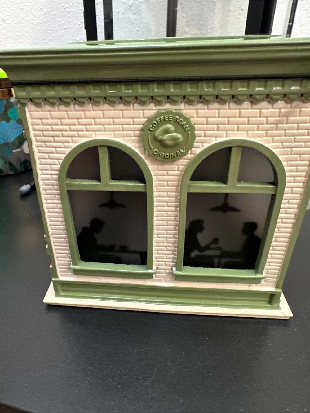 Bath & Body Works Green & Brown Coffee Shop Candle Holder